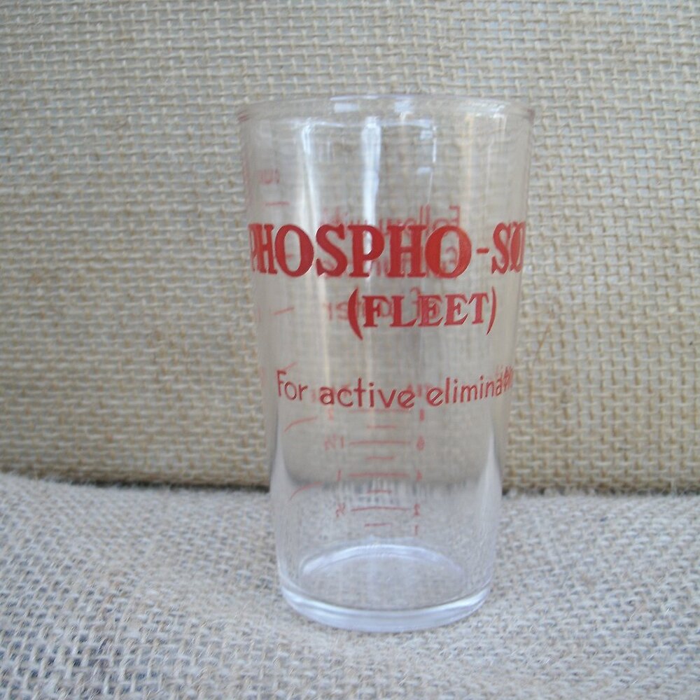 Vintage Hazel Atlas Fleet Phospho-Soda Measuring Glass